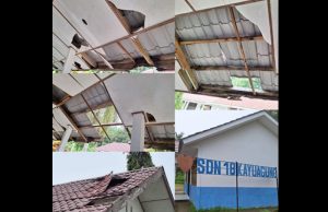 Miris, Atap SDN 18 Kayuagung Jebol, Ganggu Aktivitas Belajar Mengajar