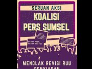 Koalisi Pers Sumsel Gelar Aksi Tolak RUU Penyiaran Disahkan