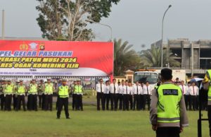 Polres OKI Adakan Apel Gelar Pasukan Operasi Patuh Musi 2024