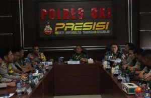 Bahas Program Ketahanan Pangan Nasional, Seskoad Sambangi Mapolres OKI