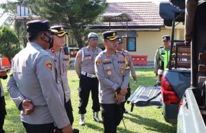 Kapolres OI Pimpin Pemeriksaan Senpi Milik Anggota dan Kendaraan Dinas