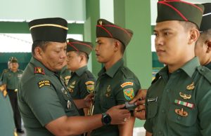 Dandim 0402/OKI Pimpin Acara Korps Raport Kenaikan Pangkat