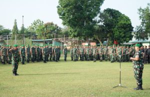 Laksanakan Apel Luar Biasa, Dandim 0402/OKI Berikan Penekanan Kepada Anggota