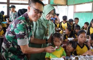 Dukung Peningkatan Gizi Siswa, Kodim 0402/OKI Laksanakan Program ‘Dapur Masuk Sekolah’