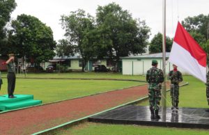 Semangat Nasionalisme Warnai Upacara Bendera di Makodim 0402/OKI