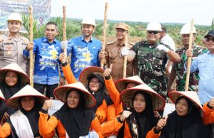 Tingkatkan Ketahanan Pangan, Dandim 0402/OKI Hadiri Kegiatan Tanam Padi Gogo