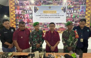 Razia Serentak! Lapas Kayuagung Sita Handphone dan Benda Terlarang