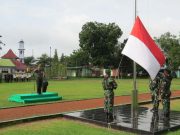 Kasdim 0402/OKI Pimpin Upacara Bendera di Bulan Ramadhan dengan Khidmat
