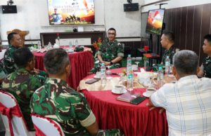 Dandim 0402/OKI-OI Sambut Kunjungan Kerja Tim Wasev Bakti TNI