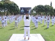 100 Personel Polres Banyuasin Ikuti Ujian Beladiri Polri untuk Kenaikan Pangkat
