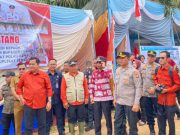 Polsek Pulau Rimau Amankan Kunker Gubernur dan Bupati Banyuasin di Peresmian Duplikat Jembatan Tanah Kering