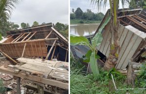 Rumah Warga Ogan Ilir Ambruk ke Sungai Akibat Longsor, Kerugian Capai Rp40 Juta
