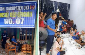 Berikan Semangat, Ketua KONI OKI Kunjungi Penginapan Atlet di Muba