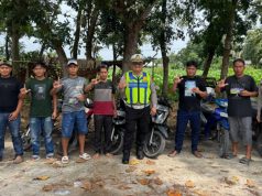 Kasat Lantas Polres OKI Turun Langsung Imbau Ojek Pangkalan Utamakan Keselamatan Berkendara