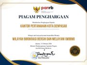 Bukti Pelayanan Publik Bersih dan Akuntabel, Kantah Kota Denpasar Raih Predikat WBBM