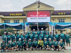 GOBAR MUSI, Gowes 88 Km Hingga ke Polres OKI