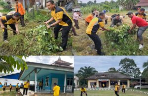 Unsur Forkopimcam Kecamatan Nibung Gelar Gotong Royong