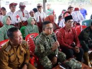 Dandim 0402/OKI-OI Ikuti Vidcon Peresmian Jembatan Gantung Garuda Bersama Presiden Prabowo