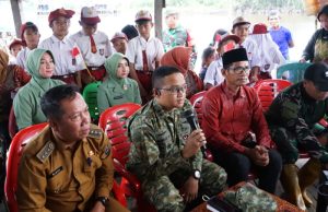 Dandim 0402/OKI-OI Ikuti Vidcon Peresmian Jembatan Gantung Garuda Bersama Presiden Prabowo