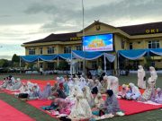 Polres OKI Pererat Kebersamaan Lewat Salat Idul Fitri dan Open Office Penuh Kehangatan