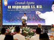 Menteri Nusron Sampaikan Ceramah Agama di Korps Marinir TNI AL Cilandak