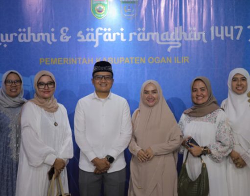 Pererat Silaturahmi, Dandim 0402/OKI-OI dan Ketua Persit KCK Hadiri Safari Ramadan Pemkab Ogan Ilir