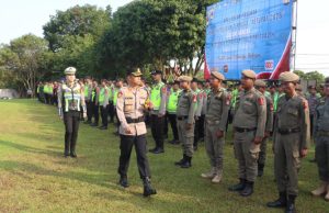 Jamin Keamanan Mudik Lebaran, Polres Banyuasin Gelar Apel Pasukan Operasi Ketupat Musi
