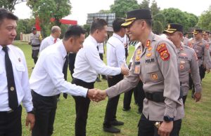 Suasana Kekeluargaan Warnai Apel Pagi dan Halal Bihalal Polres Banyuasin