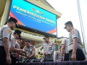 Polres OKI Gelar Apel Pemeriksaan Senpi Dinas, Pastikan Penggunaan Senjata Sesuai Prosedur