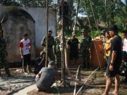 Aksi Nyata TMMD, Satgas Kodim 0402/OKI Bangun Sumur Bor untuk Warga Pedesaan