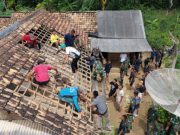 Percepatan Rehab RTLH, Satgas TMMD Kodim 0402/OKI Lanjutkan Pembongkaran Rumah Warga