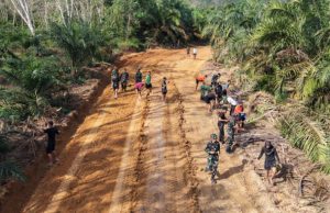 Semangat Tanpa Henti, Hari ke-10 Satgas TMMD Kodim 0402/OKI Genjot Pembukaan Jalan