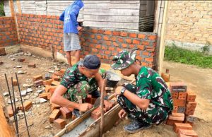 Tak Kenal Lelah, Satgas TMMD Kodim 0402/OKI Genjot Pembangunan RTLH