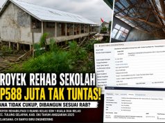 Telan Anggaran APBD OKI Setengah Miliar Lebih, Proyek Rehab Sekolah Tak Tuntas Dikerjakan