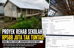 Telan Anggaran APBD OKI Setengah Miliar Lebih, Proyek Rehab Sekolah Tak Tuntas Dikerjakan