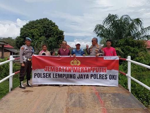 Perbaikan Jembatan Merah Putih di Lempuing Jaya Rampung, Warga Kembali Nikmati Akses Transportasi