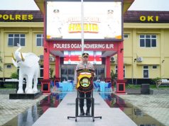 Kapolres OKI Tegaskan Larangan Penyalahgunaan Narkoba Bagi Personel saat Apel Pagi