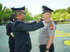 Aiptu Hipni Raih Kenaikan Pangkat Pengabdian Menjadi IPDA, Polres OKI Gelar Upacara Penghormatan