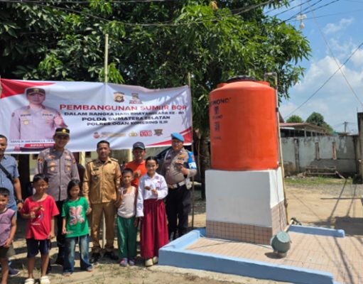 Sambut Hari Bhayangkara, Polsek Tulung Selapan Hidupkan Kembali Sumur Bor Terbengkalai di Desa Ujung Tanjung