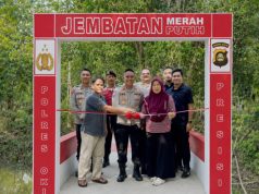 Jembatan Merah Putih Presisi Polres OKI Diresmikan, Permudah Akses Warga dan Pelajar di Pematang Buluran