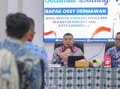 Berikan Pengarahan di Kantah Kota Samarinda, Wamen Ossy: ATR/BPN Harus Jadi Solusi Atas Pembangunan di Kalimantan Timur