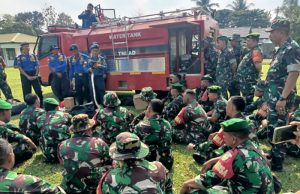 Kodim 0402/OKI-OI Gelar Pelatihan Damkar dan Pencegahan Karhutla
