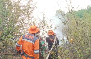 Titik Hotspot Muncul di Kedaton, Babinsa dan BPBD Langsung Turun ke Lokasi