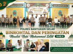 Polres Banyuasin Gelar Binrohtal dan Peringatan Maulid Nabi Muhammad