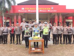 Apel Gabungan HUT Lalu Lintas Bhayangkara ke-71, Polres Banyuasin Tekankan Integritas dan Pelayanan Humanis