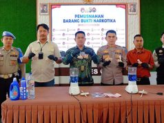 Cegah Narkoba Kembali Beredar, Polres OKI Musnahkan 994 Pil Ekstasi