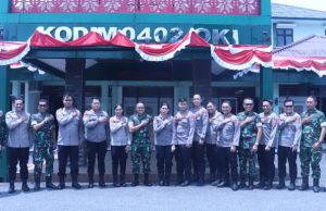 Dandim 0402/OKI-OI Terima Audiensi Sespim Polri, Bahas Penanganan Karhutla