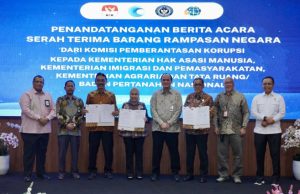 Terima Barang Rampasan Negara dari KPK, Sekjen ATR/BPN: Untuk Mendukung Layanan ke Masyarakat