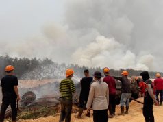 Tim Gabungan Padamkan Titik Api Karhutla di Desa Gasing Banyuasin